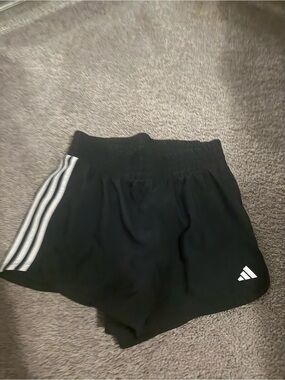 Women’s Black Athletic Shorts with White 3-Stripes